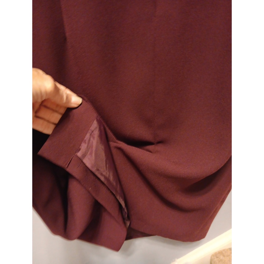 Talbots Womens Size 12 Maroon Formal Coquette Minimalist Dress Shoulder Pads - Picture 3 of 16